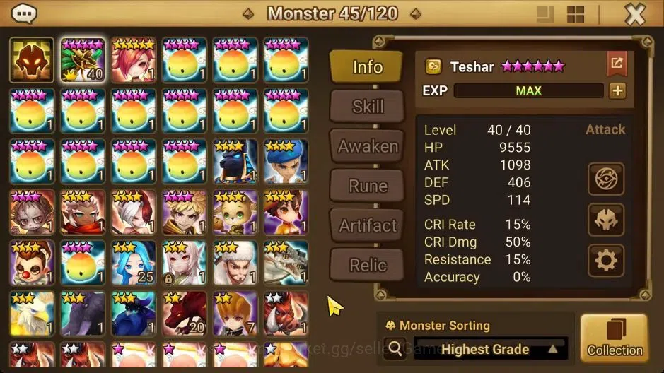 Summoners War: Sky Arena Accounts Starter ASIA|Lv 26|Ready Gacha|103 12 YSC + 160 11 YSC + 3 LAAS + 5 LS + 4 LDS + 121 MS |1 10