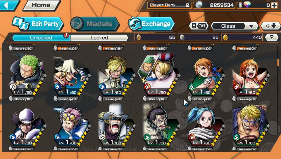 One Piece Bounty Rush Accounts Global | 4 EX META  | Kid&Law,Luffy Four Emperors, image 5