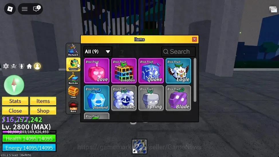 Roblox Accounts Blox Fruit |MAX Lv2800| 6M Beli 15k Frag| 1 Myth+2 image 3