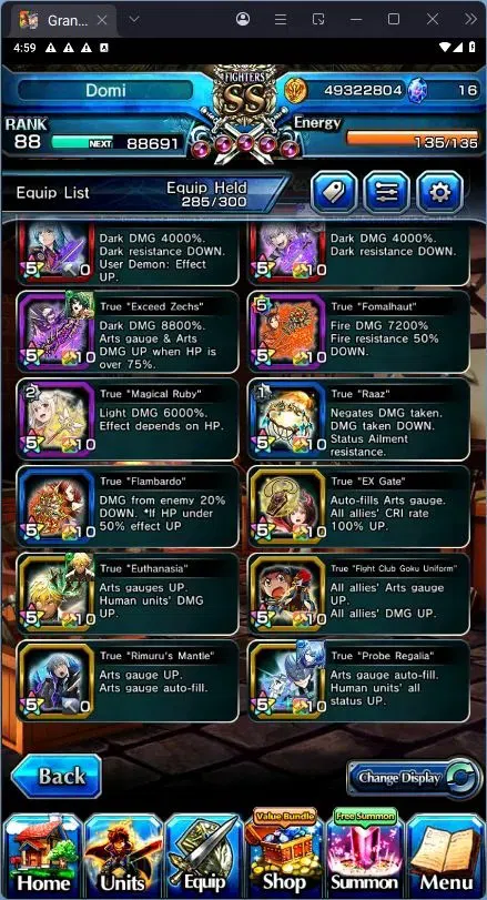 Grand Summoners Accounts Global | Rank 88 | Rimuru TW, Accelerator TW, Miyu image 2