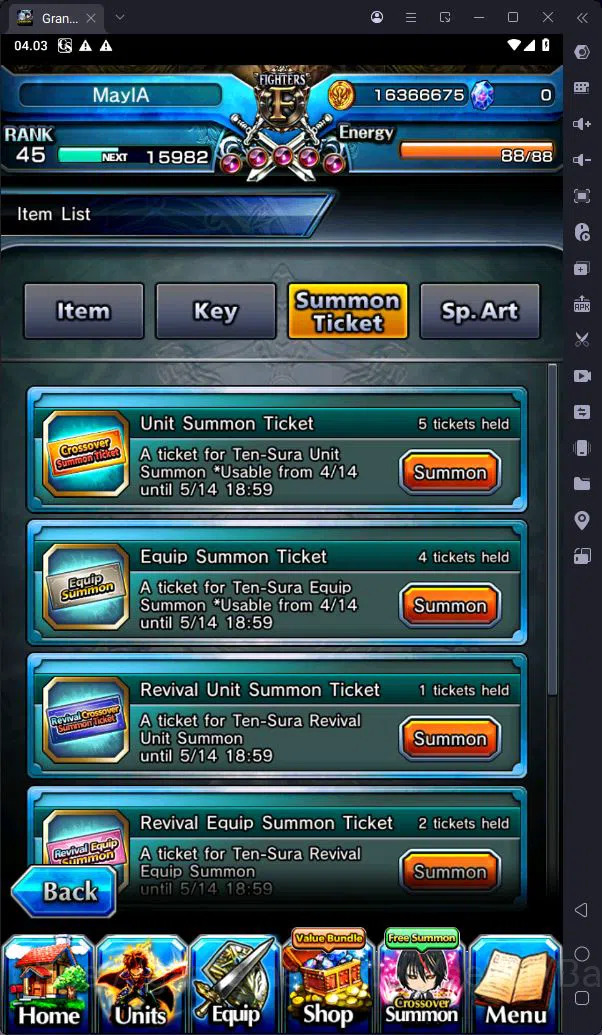Grand Summoners Accounts [GLOBAL] Rank 45 | 10 Ascend | Houka Inumuta TW |  image 3