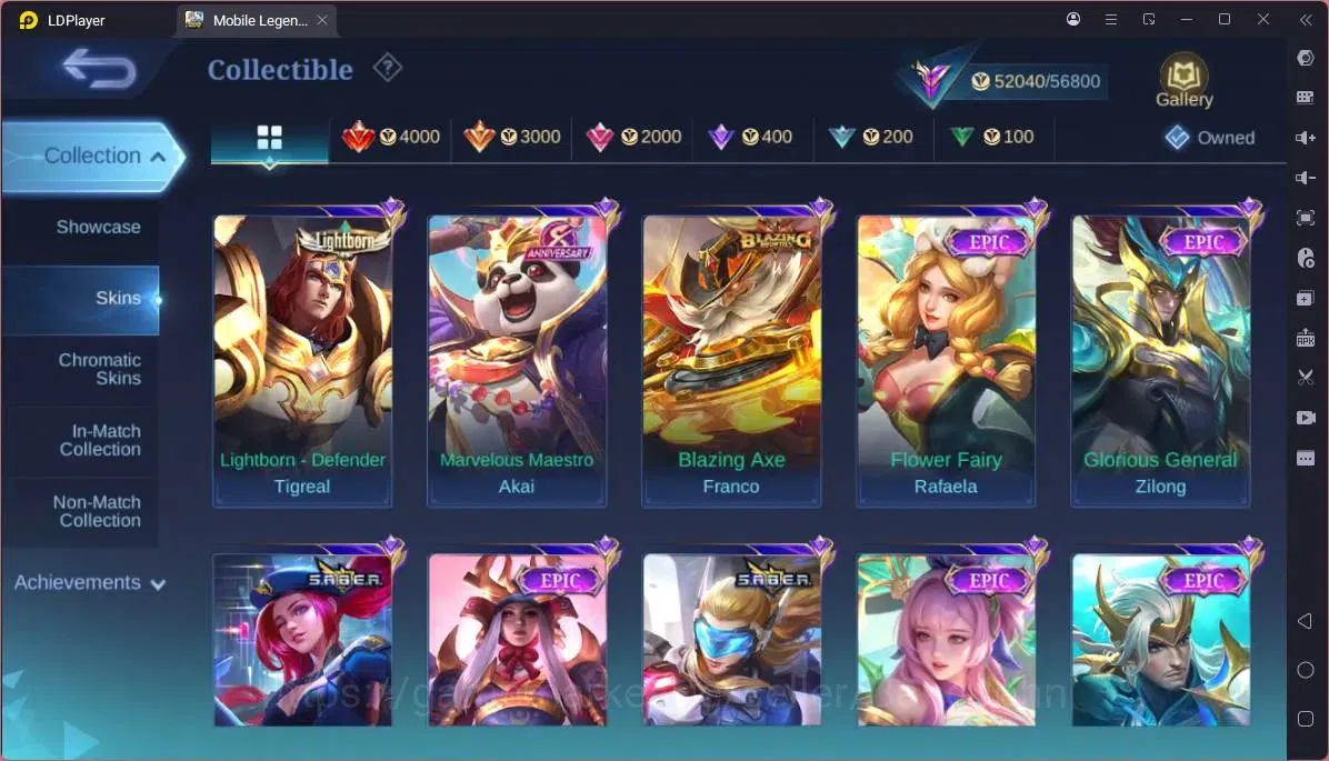 Mobile Legends: Bang Bang Accounts GLOBAL Hero 132 Skin 255|KOF Karina|CC Natalia|Va image 6