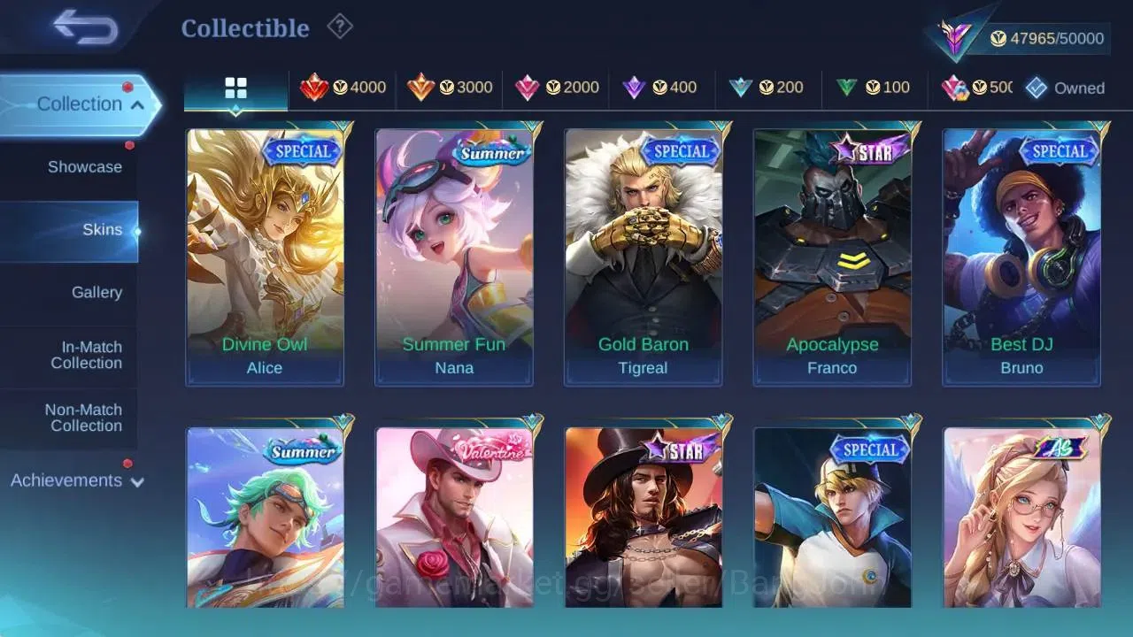 Mobile Legends: Bang Bang Accounts GLOBAL Hero 129 Skin 216|SEASON Floryn|CC Tigreal| image 13