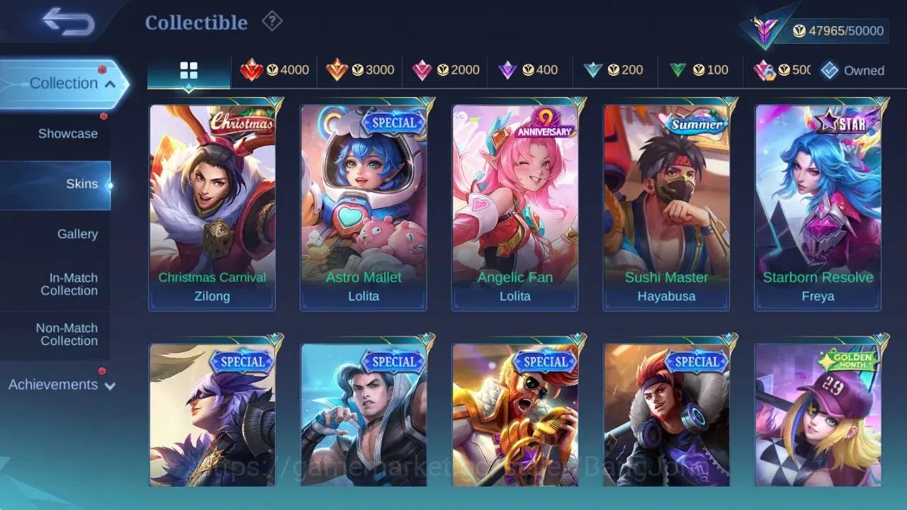 Mobile Legends: Bang Bang Accounts GLOBAL Hero 129 Skin 216|SEASON Floryn|CC Tigreal| image 14