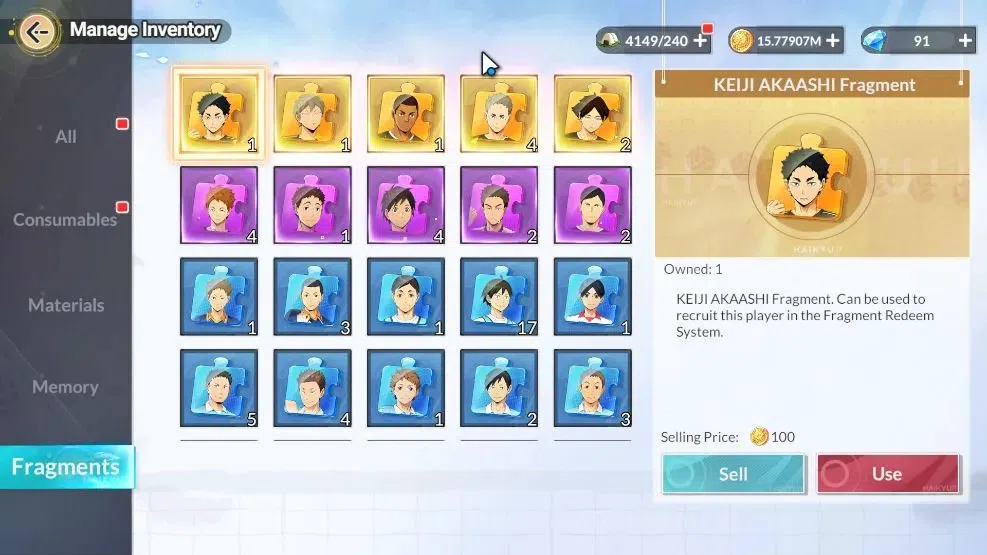 HAIKYU!! FLY HIGH Accounts SEA Lvl 53|2 SP [Toru Oikawa,Hajime Iwaizumi]+Memo image 12