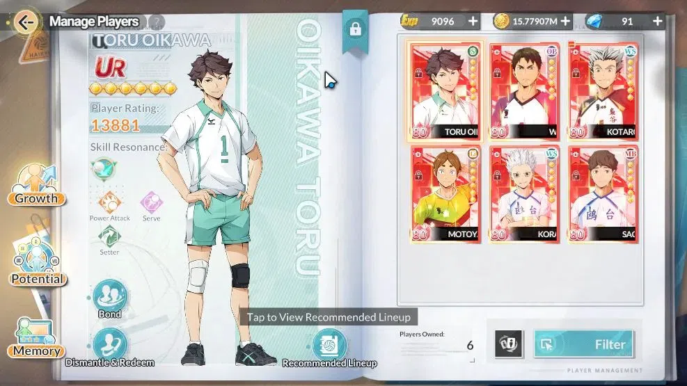 HAIKYU!! FLY HIGH Accounts SEA Lvl 53|2 SP [Toru Oikawa,Hajime Iwaizumi]+Memo image 4