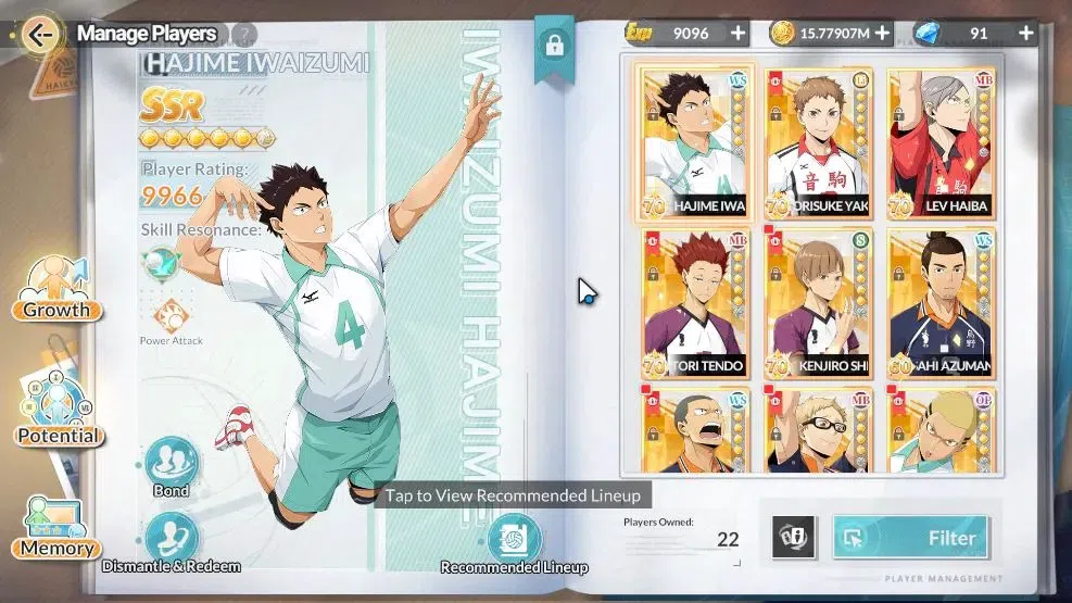 HAIKYU!! FLY HIGH Accounts SEA Lvl 53|2 SP [Toru Oikawa,Hajime Iwaizumi]+Memo image 5