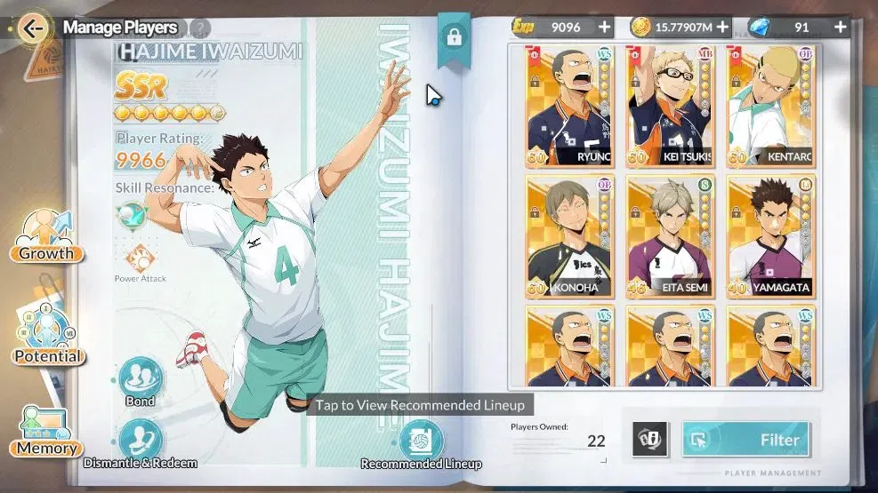 HAIKYU!! FLY HIGH Accounts SEA Lvl 53|2 SP [Toru Oikawa,Hajime Iwaizumi]+Memo image 6