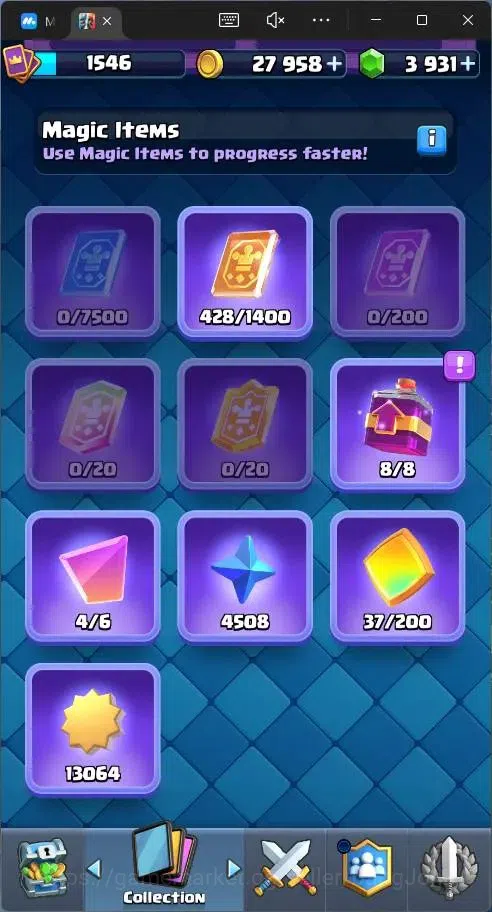 Clash Royale Accounts Global |CL 1546|KTL 15|12256 Trophy|121 Cards|12 M image 15