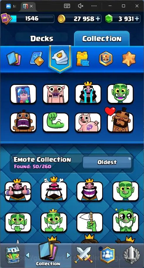 Clash Royale Accounts Global |CL 1546|KTL 15|12256 Trophy|121 Cards|12 M image 16