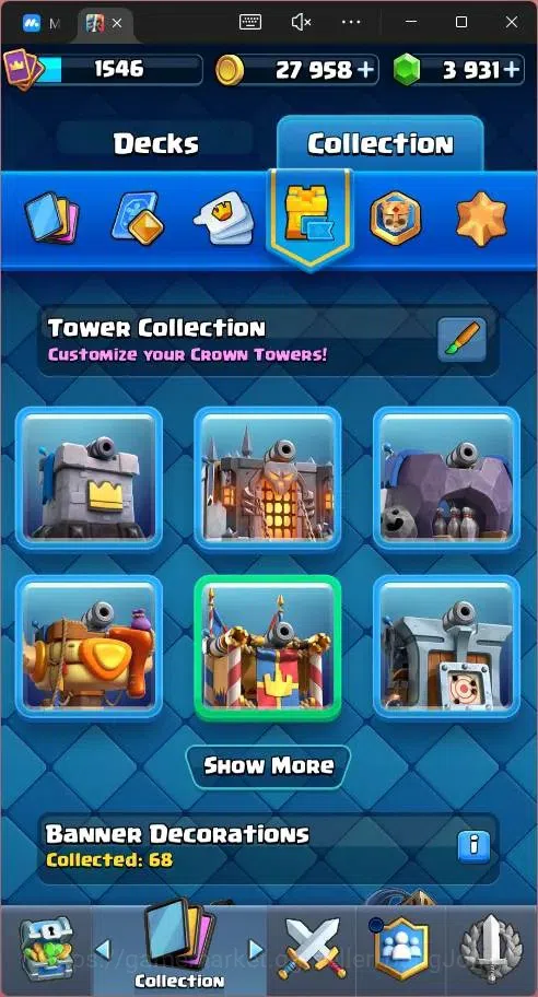 Clash Royale Accounts Global |CL 1546|KTL 15|12256 Trophy|121 Cards|12 M image 17