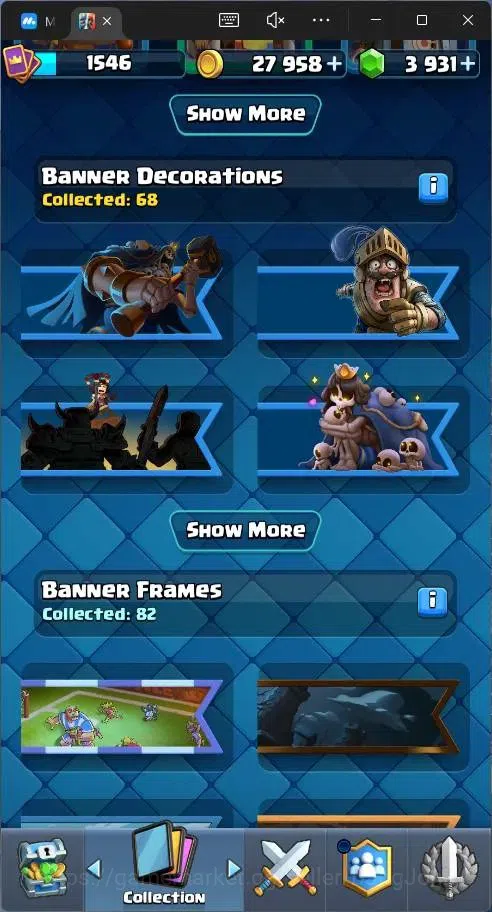 Clash Royale Accounts Global |CL 1546|KTL 15|12256 Trophy|121 Cards|12 M image 18