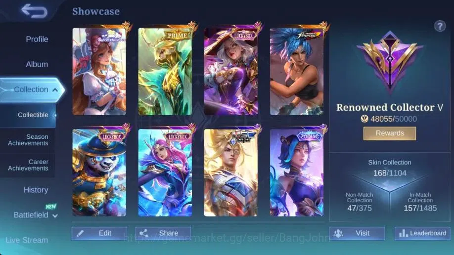 Mobile Legends: Bang Bang Accounts Global|Hero 83|Skin 168|Renowned|Sanrio Floryn|Pri image 2