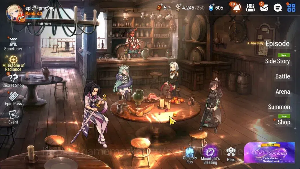 Epic Seven Accounts High-End GLOBAL Unverif|5 ML(NM Luna,M Chloe,LW Peira, EW Ludwig,Etc)+Hwayoung,TA Coly|Poh ON|4,2k 1
