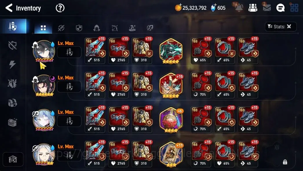 Epic Seven Accounts High-End GLOBAL Unverif|5 ML(NM Luna,M Chloe,LW Peira, EW Ludwig,Etc)+Hwayoung,TA Coly|Poh ON|4,2k 13