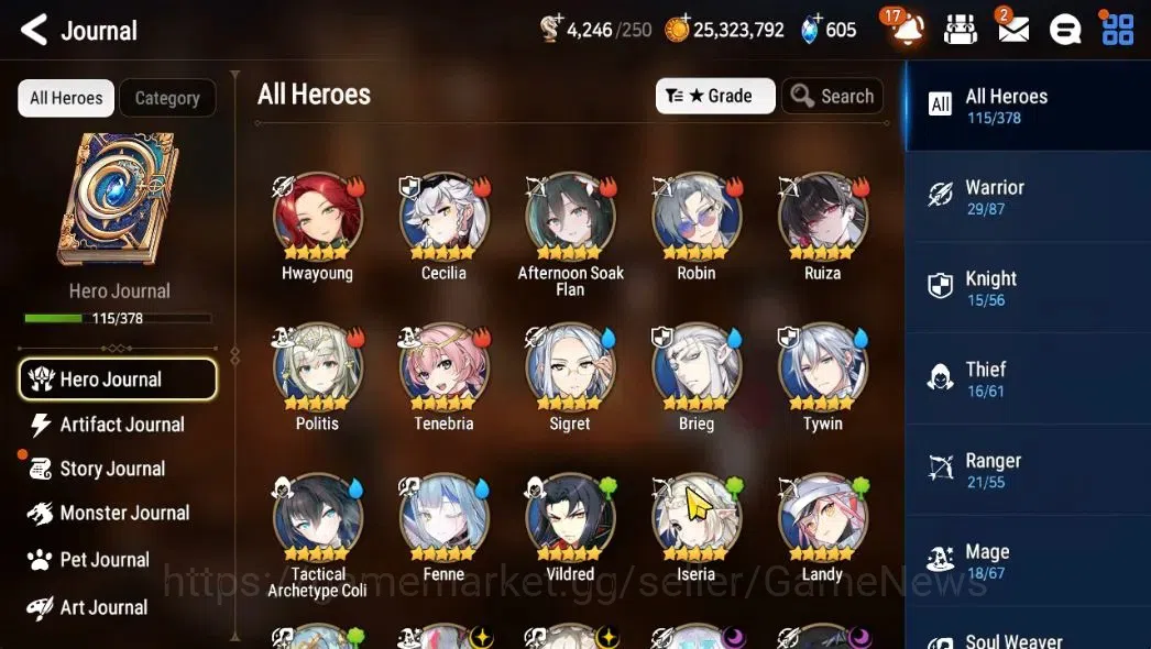 Epic Seven Accounts High-End GLOBAL Unverif|5 ML(NM Luna,M Chloe,LW Peira, EW Ludwig,Etc)+Hwayoung,TA Coly|Poh ON|4,2k 7