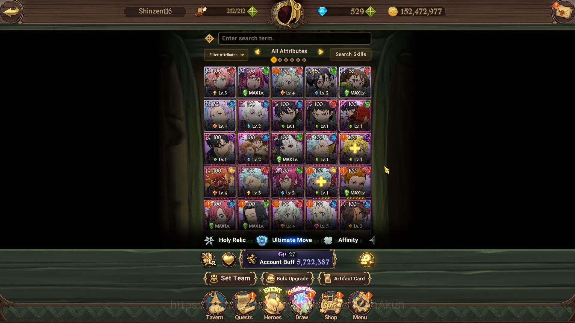 The Seven Deadly Sins: Grand Cross Accounts Asia|5,7M CC|6 LR+2UR+Many Collab 526 DM|HGowther6 image 6