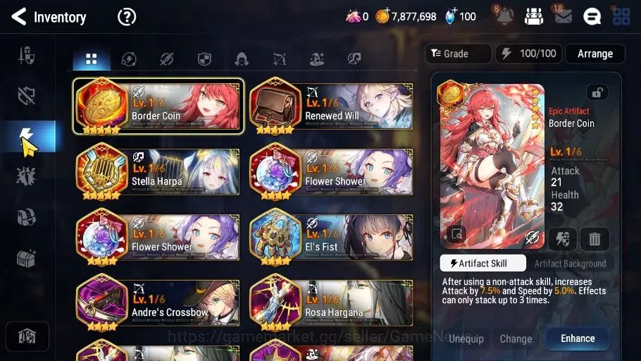 Epic Seven Accounts GLOBAL Unerif|2 ML(Starze,Judge Kise)+Nahkwol,Lili image 9