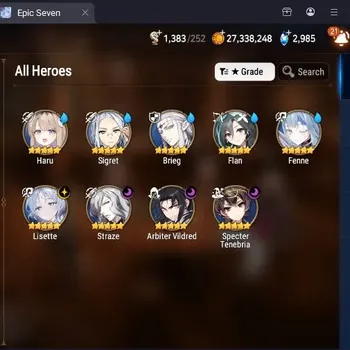 Epic Seven Accounts Starter Global Unverif|5ML(Straze,Lisette,AVlidred,STenebria)|PoH ON|SS 2.9K|Side Story Locked|Gold