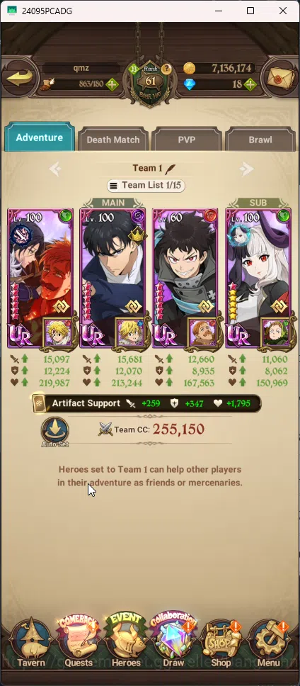 The Seven Deadly Sins: Grand Cross Accounts ASIA | 2,2M CC | 6 UR Merlin&Esca , Escanor Indomi image 14