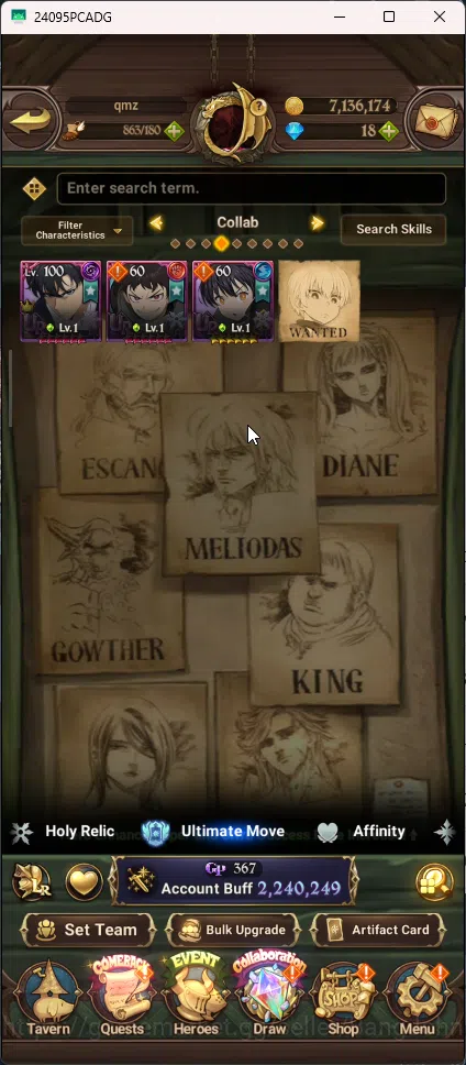 The Seven Deadly Sins: Grand Cross Accounts ASIA | 2,2M CC | 6 UR Merlin&Esca , Escanor Indomi image 7