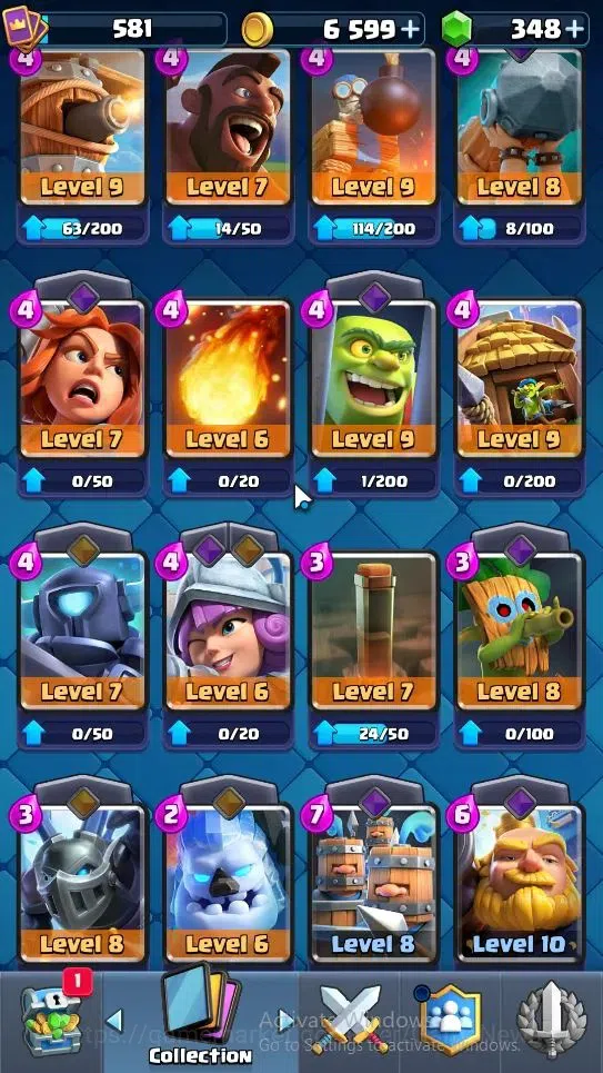 Clash Royale Accounts High-End Lvl 581|KTL 11|Trophy 4310|Card 68/121|1 Hero 3 EVO 4 Legend 15 Epic 25 Rare 24 Common|2 Wild 13