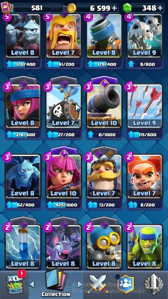 Clash Royale Accounts High-End Lvl 581|KTL 11|Trophy 4310|Card 68/121|1 Hero 3 EVO 4 Legend 15 Epic 25 Rare 24 Common|2 Wild 14