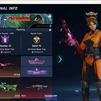 Blood Strike Accounts Collab Skin ASIA|4 Collab Gun [EVA&TR]|2 Limited Gun|7 Ultra Gun|Collab Striker:Katya - Eva-02
