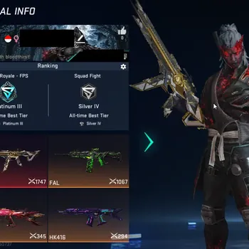 Blood Strike Accounts Others ASIA|LVL20|1 Eternal:MP5-EmpyreanLV2|4 Ultra:P90,FAL,Bizon,HK416|2