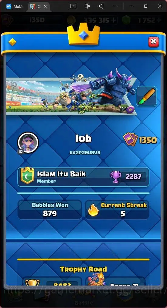 Clash Royale Accounts Mobile | KTL 13 | Trophy 8483 | Card 120 | 2 Hero  image 15