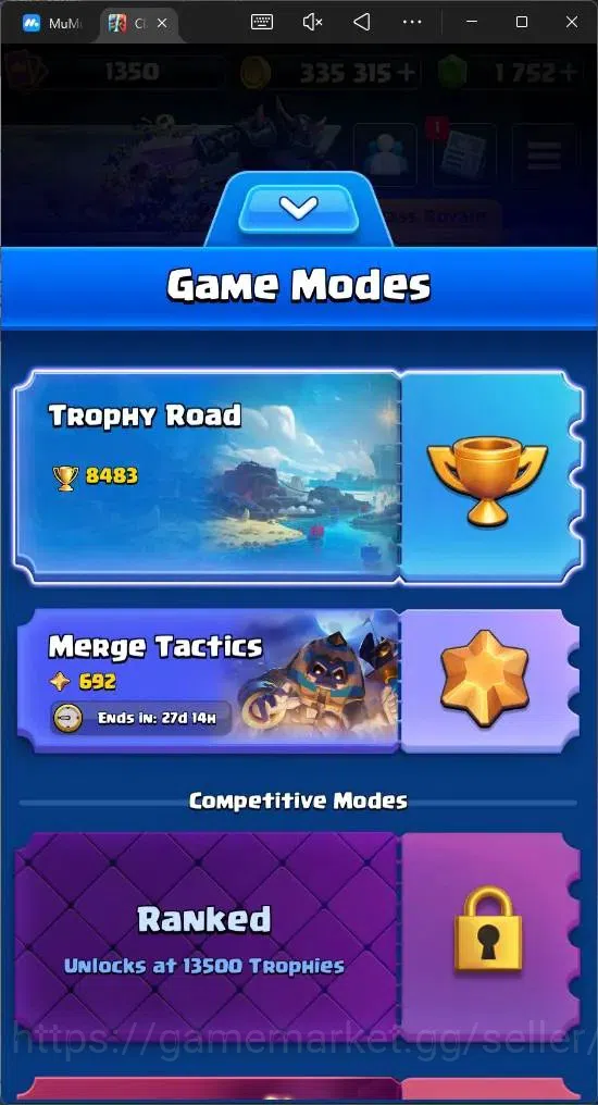 Clash Royale Accounts Mobile | KTL 13 | Trophy 8483 | Card 120 | 2 Hero  image 2