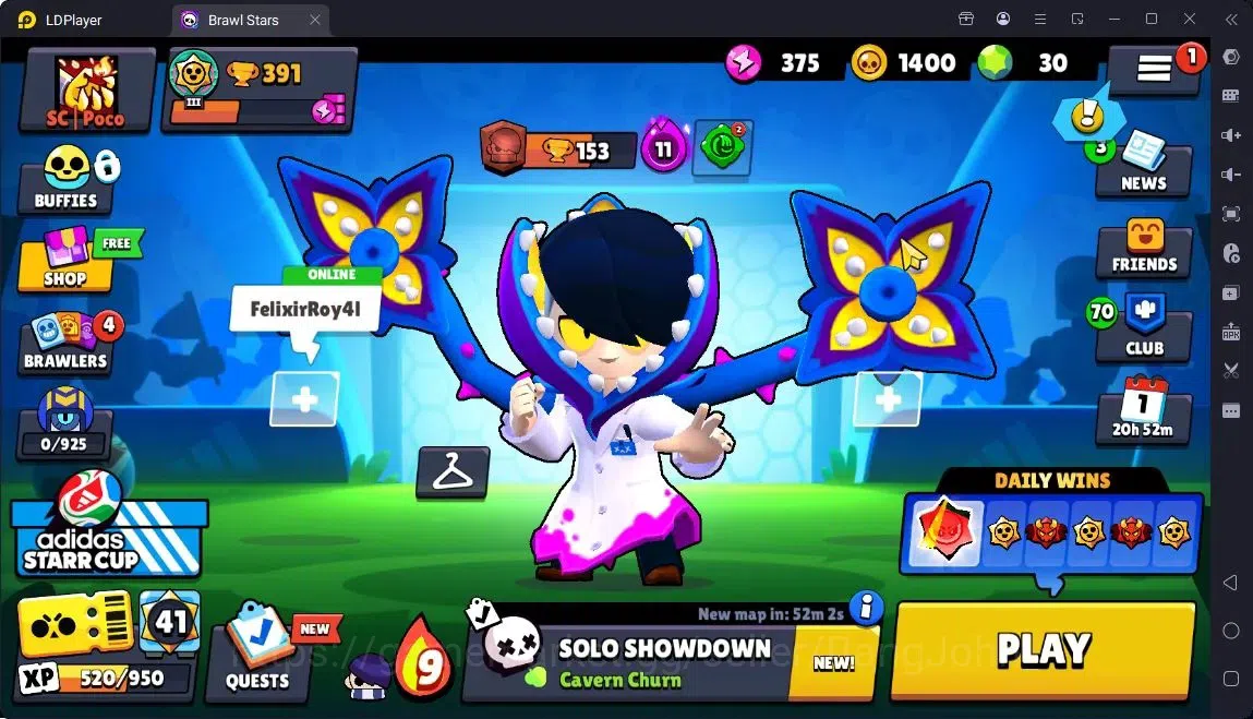 Brawl Stars Accounts Global |Trophy 391|9 Brawler|1 Max Hypercharge(Edgar)|1740 Bling|30 Gems|1 Rare,1 Epic Skins 1