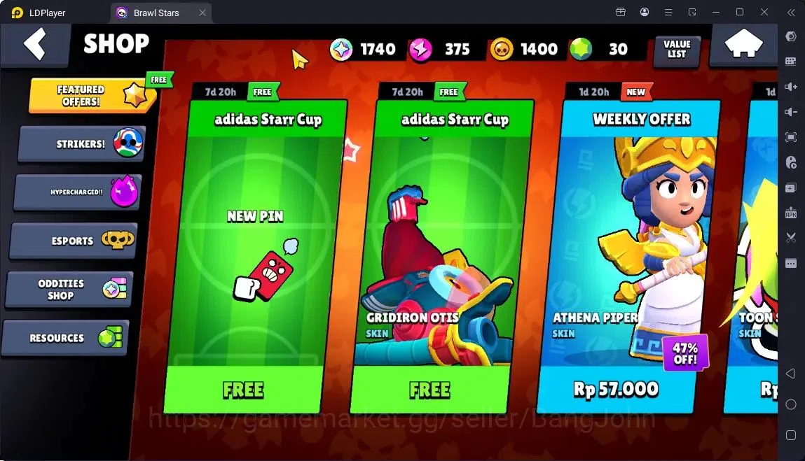 Brawl Stars Accounts Global |Trophy 391|9 Brawler|1 Max Hypercharge(Edgar)|1740 Bling|30 Gems|1 Rare,1 Epic Skins 4