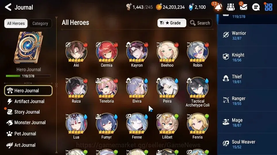 Epic Seven Accounts GLOBAL Unverif|New Era|6 ML(Salome,A Tywin,Har set image 7