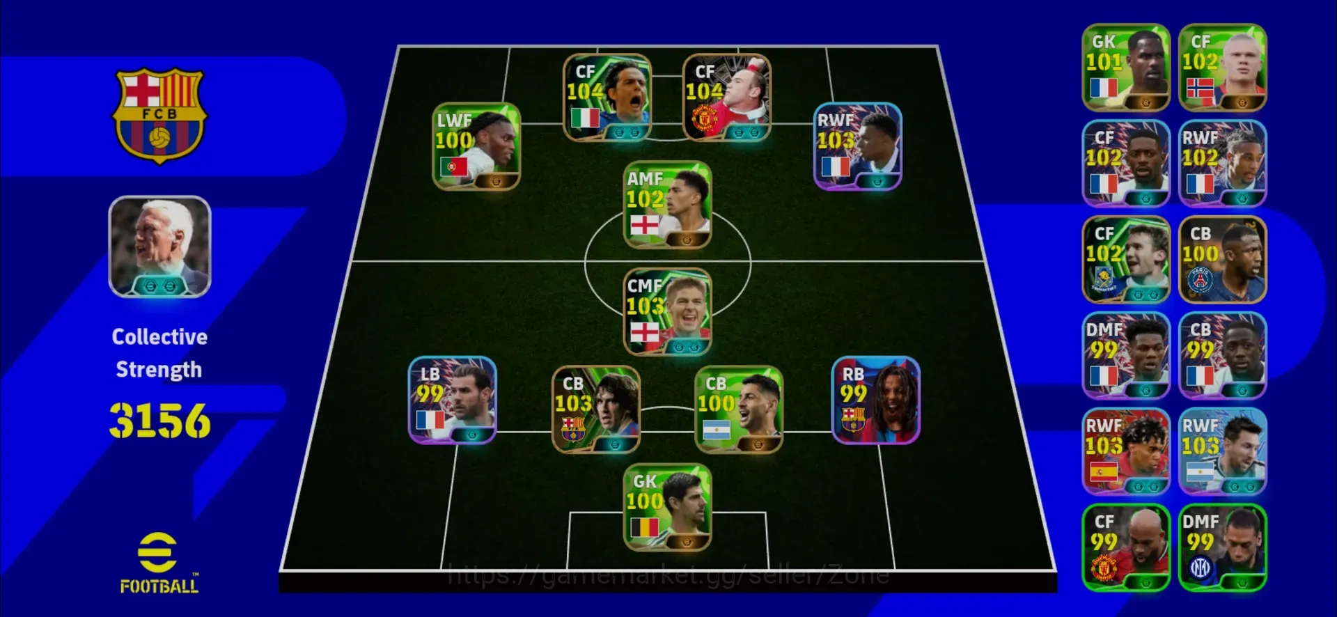 eFootball Accounts Legends & Iconic Players Mobile|PW 3156|Epic Inzaghi,Puyol,Rooney Etc.|Showtime Messi, Yamal|Pack 1