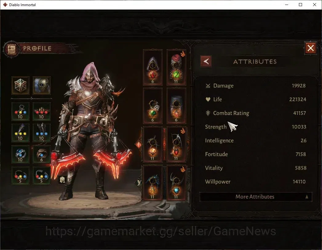 Diablo Immortal Accounts NA -High Heaven|CS ON|Lv60(844)|Demon Hunter|CR 41 image 3