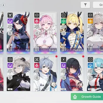Chaos Zero Nightmare Accounts Global|Lv 54|8 SSR (Rossweisse EM2,Sereniel+Sign,Diana,Tiphera,Yuki,MeiLin,Roana|4