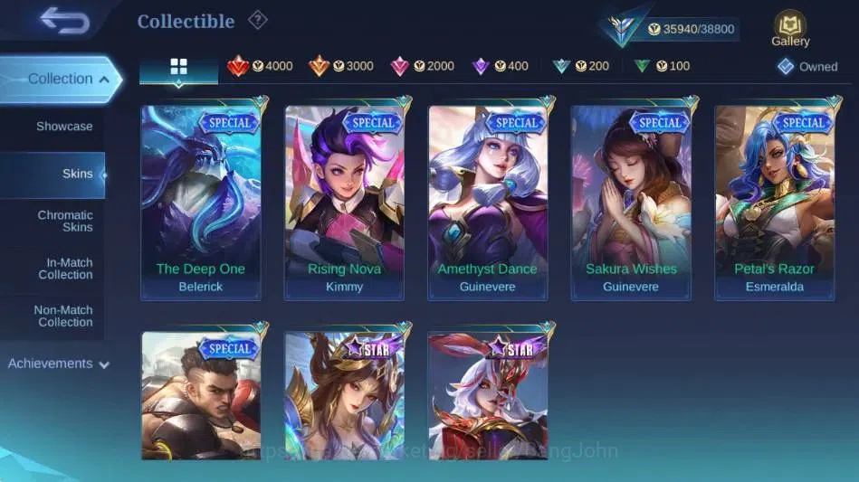 Mobile Legends: Bang Bang Accounts Global|Skin 111|Expert|SoulVessel Clint,KOF Karina image 13