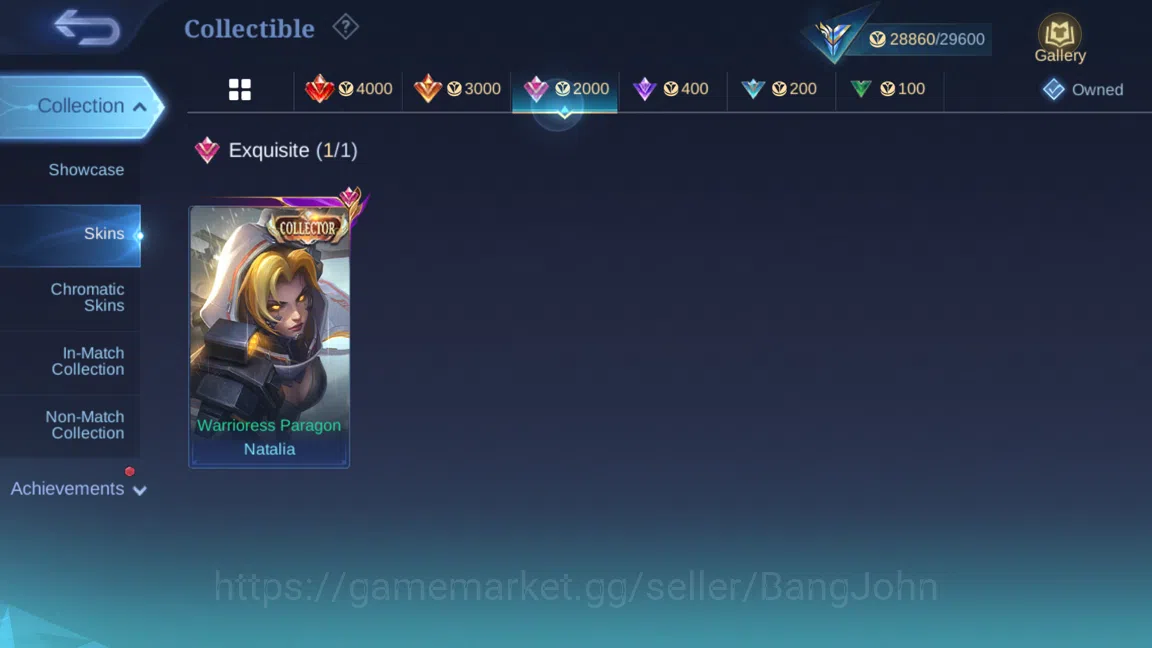 Mobile Legends: Bang Bang Accounts Hero 98 | Skin 134 |Collector Natalia | Lightborn  image 3