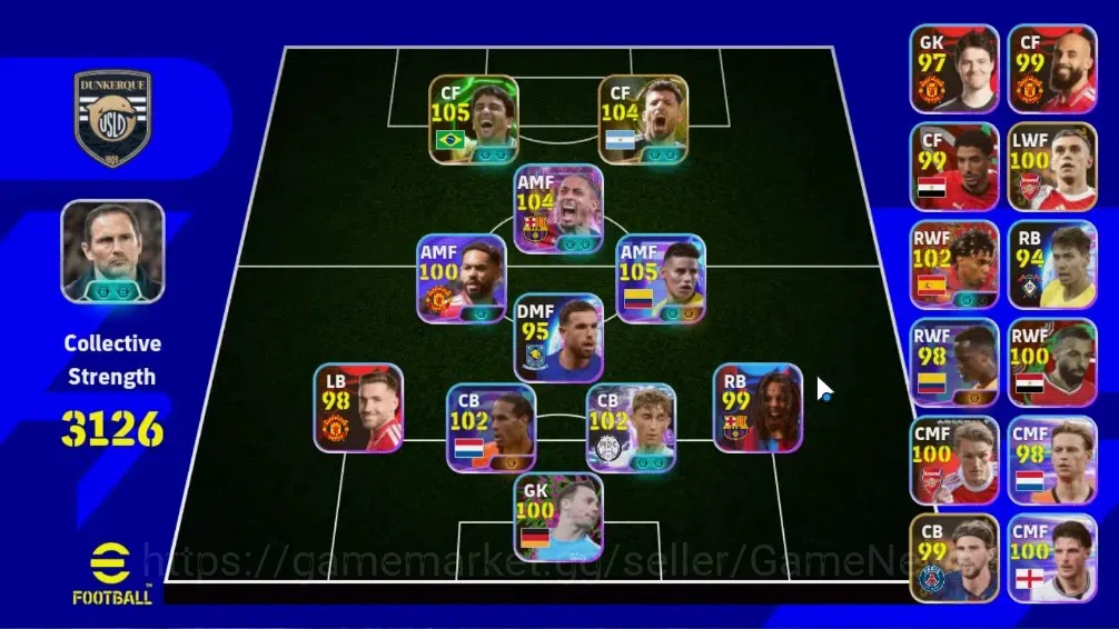 eFootball Accounts Legends & Iconic Players Android|Epic Bebeto,Sergio Aguero|James Rodriguez,Rapinha,Dean Huijsen,Lionel 1