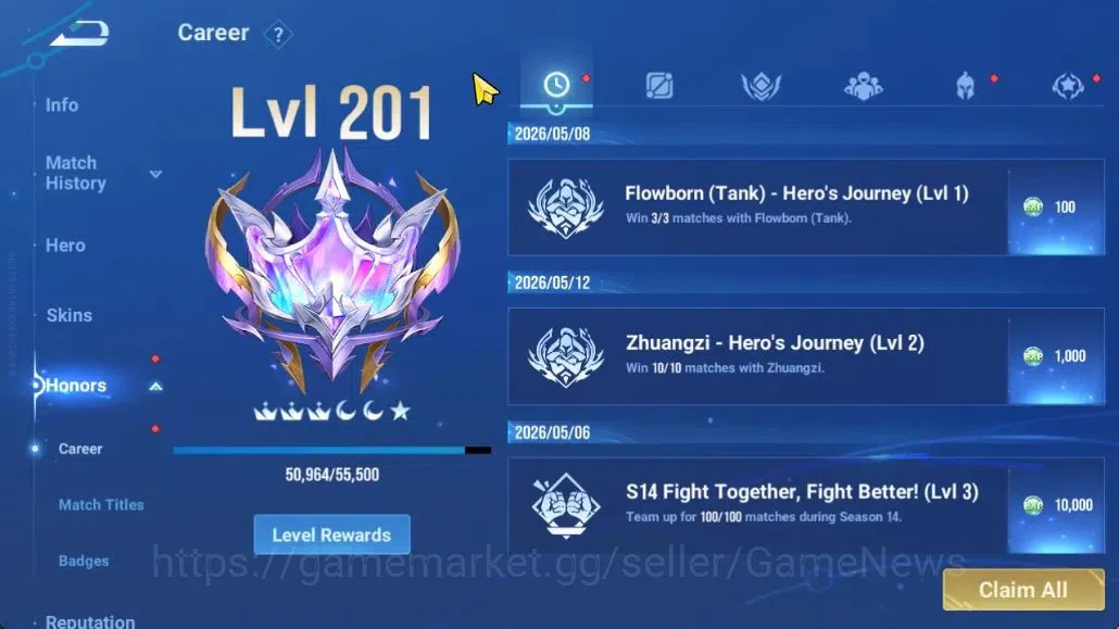 Honor of Kings Accounts Hero112 Skin236|Mythic Li Bai,Limited(Kongming,Hei image 7