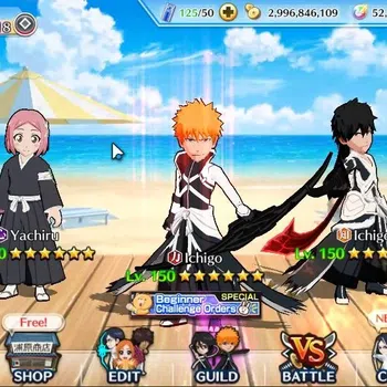 Bleach: Brave Souls Accounts High-End [GLOBAL]|52K Orb|2 New Ichigo,10th Aniv Rukia,Ichigo,TYBW25 Yachiru,Duo