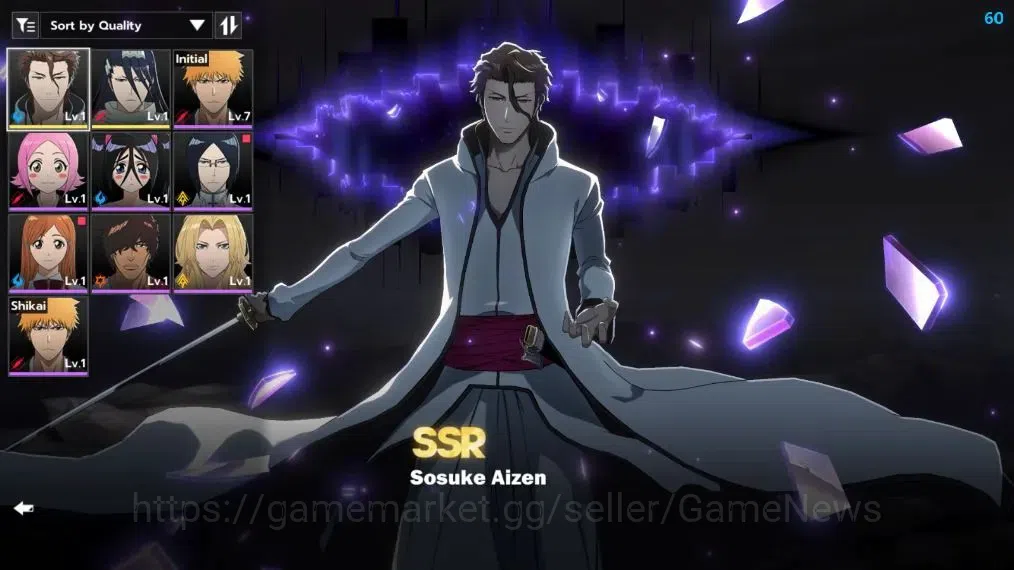 BLEACH: Soul Resonance Accounts NA Crunchyroll|Fresh Starter|LV 3|2 SSR [Aizen,Byakuya]+8SR|Take Mail|CheckSS(BSR1092) 2