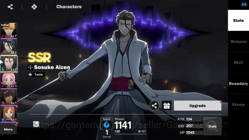 BLEACH: Soul Resonance Accounts NA Crunchyroll|Fresh Starter|LV 3|2 SSR [Aizen,Byakuya]+8SR|Take Mail|CheckSS(BSR1092) 3
