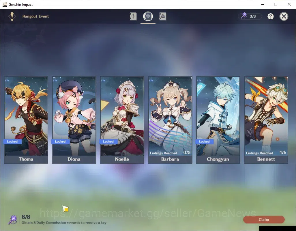 Genshin Impact Accounts ASIA|Free HSR|AR 56|1456 Primogem|5 Limited + 1 (* image 5