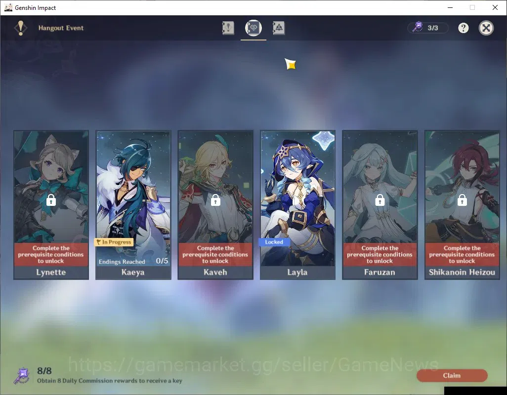 Genshin Impact Accounts ASIA|Free HSR|AR 56|1456 Primogem|5 Limited + 1 (* image 7