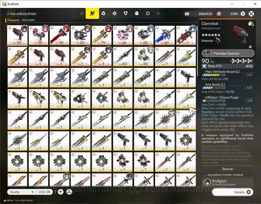 Arknights: Endfield Accounts NA/EU|Lv 57|6 SSR(3 Limit) + 14 (*6 Weapon) + Sele image 7