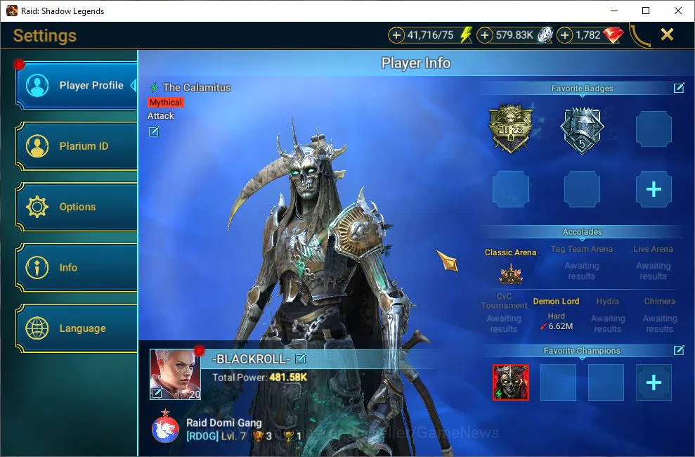 Raid: Shadow Legends Accounts Lv20 481K Power|1 Mythical (The Calamitus)|17 Lege image 2