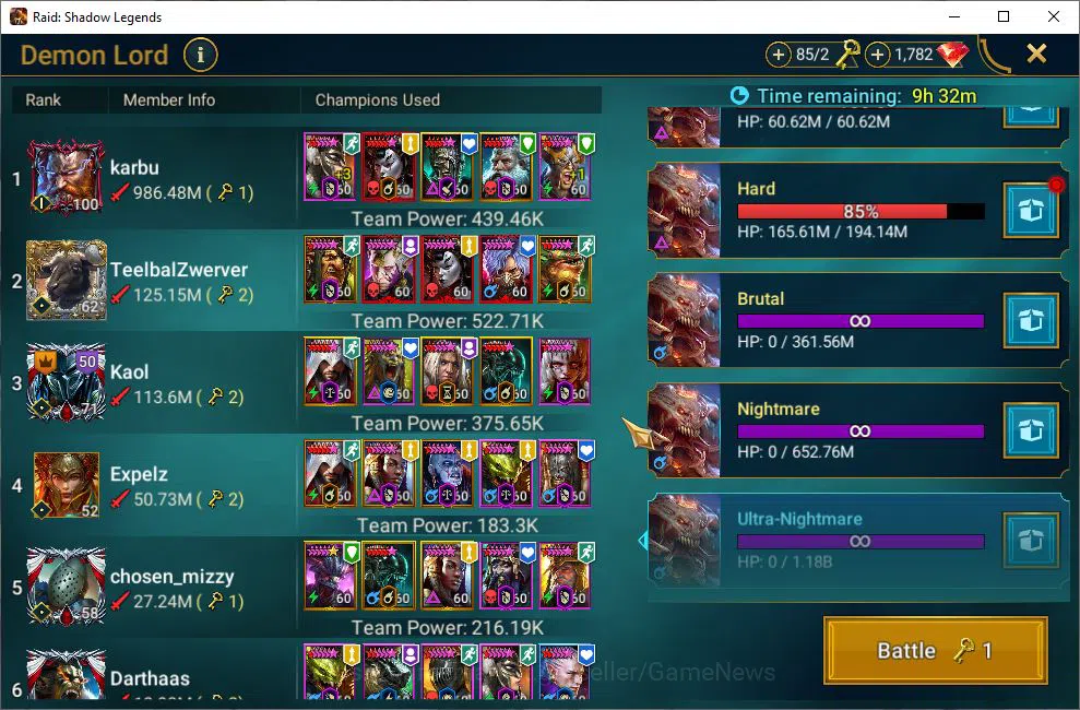 Raid: Shadow Legends Accounts Lv20 481K Power|1 Mythical (The Calamitus)|17 Lege image 20