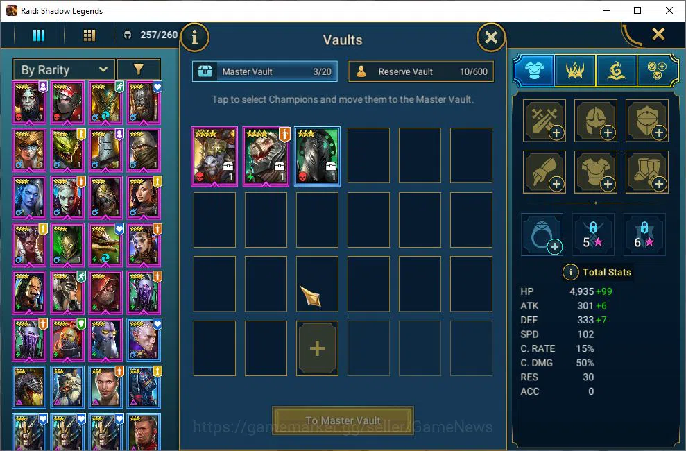 Raid: Shadow Legends Accounts Lv20 481K Power|1 Mythical (The Calamitus)|17 Lege image 5